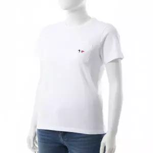 [메종키츠네]MAISON KITSUNE 생산 TEE-SHIRT TRICOLOR FOX PATCH FW00107KJ0010-WHP100 트리 폭스 패치 ...
