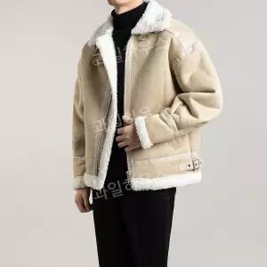 남자무스탕 베이지 남성 자켓 플리스 아우터