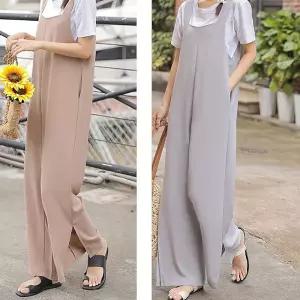 여름 여성 데일리 민소매 와이드 점프수트 오버롤 VVR2+6dTb