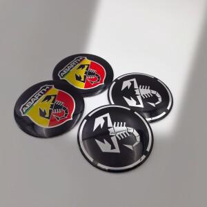 4개입 56mm 피아트 아바스 3D 로고 자동차 휠 센터 허브 캡 림 튜닝 방진 배지 커버 스티커  악세사리