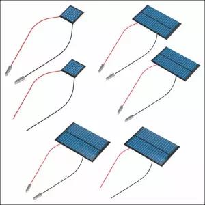 솔라셀 미니 태양전지판 악어 집게 전선 판넬 패널 발전기 충전기 실험 만들기재료 (2개)