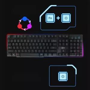 (컬러) LED 저소음 게이밍 키보드 비키 생활 방수 USB/컴퓨터/노트북/사무실/연습용/사무용/멀티/업무용