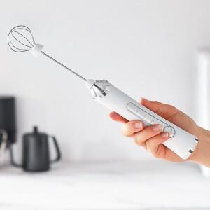 카모식 전기 우유 거품기 USB 충전식 3 속도 스테인레스 스틸 자동 휴대용 핸드 헬드 제조기