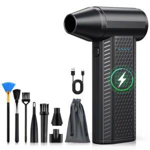 압축 공기 더스터 키트- 송풍기-PC 전기-1300RPM- 캔-키보드 클린카 미니 스노우 블로어-자동차 건조기 송풍기-제트 팬-청소용 캔 없음