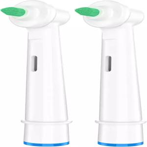 INUSO Oral-B 전동 칫솔용 교체 칫솔모 치아교정 및 파워 팁 2개입 교정용 치간 칫솔 (화이트)