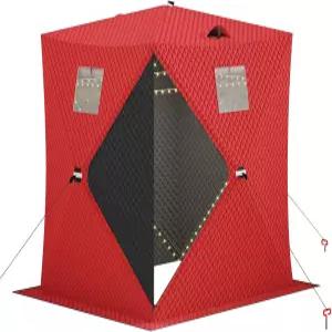 가비라이프 팝업 스 낚시 텐트 49피트 LED 라이트 스트립 2~3인용 25평방피트 공간 블루+블랙