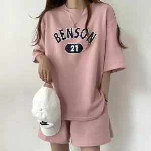 여성 여름 반팔 반바지 트레이닝 상하 셋업 세트 aTk3+9IAH