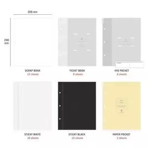 바인더앨범 3공내지 리필 속지만 네컷사진 스크랩북