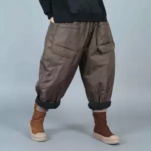 벅시루 윙포켓 블링 기모합포 쌤쌤건빵 여성 방한 패딩 밴딩 배기바지