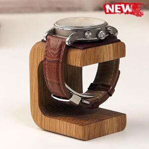 나무 시계 홀더 쥬얼리  디스플레이 스탠드 팔찌 반지 귀걸이 솔리드 우드