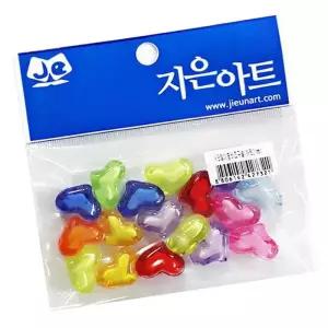 아크릴 하트견고한 비즈 21mm 팔찌 만들기 재료 이중 구슬