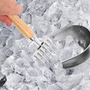 알루미늄 합금 나무 손잡이 분쇄기 바텐더 도구 휴대용 얼음 가정용 바 주방용 6개 갈래 디자인 금속 아이