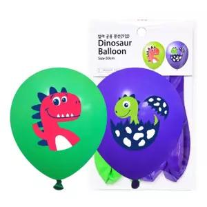 공룡풍선 30cm 컬러 혼합 5개입 클럽 파티 생일 장식 세트