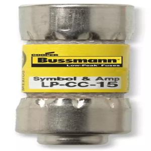 이튼 버스만 LP-CC-15 클래스 CC 퓨즈 시간 지연 이중 소자 전류 제한 15A 거부 스타일 정격 600Vac에서