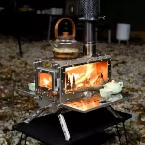 화목난로 불보기창 소형 장작난로 스테인리스 불멍