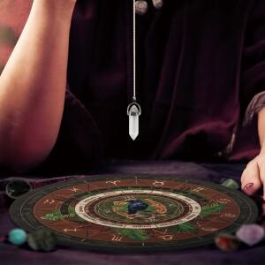 진자 보드 동물 타로 매트 점술 식탁보 카드 패드 매직 룬 제단 테이블 천 마녀 마우스 22cm