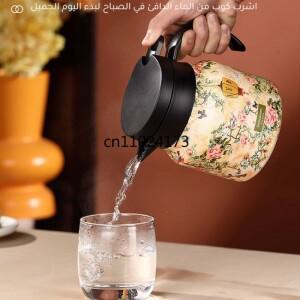 가정용 꽃무늬 대용량 주전자 오래된 흰색 보온 차 세트