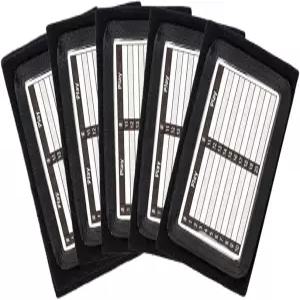 청소년 쿼터백 손목밴드 5팩 - 트리플 윈도우 QB 3가지 플레이시트 수납공간 축구 야구 모든 스포츠에