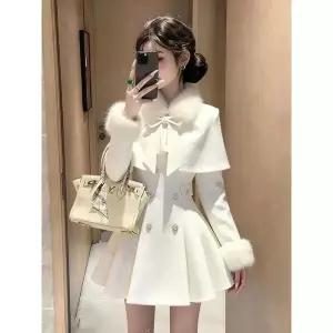 여성패션 정장세트 프렌치 부잣집세트 케이프 코트 가을 겨울 원피스 DL4