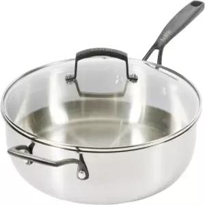 바비쉬 5Qt 스테인리스 스틸 소테 팬 뚜껑 포함 u2013 헤비 듀티 논스틱 레디 오븐 및 인덕션 세이프