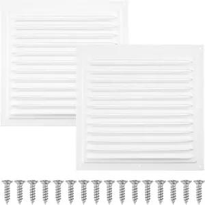 2pcs 다락 통풍구 박공 알루미늄 벽 금속 창고 외부 도어 하우스 다락방 차고 천장용 스크린 메쉬 사각