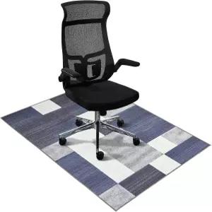 사무용 의자 매트 36인치 X48인치 하드우드 바닥용 튼튼한 잠금 장치 가장자리 러그 미끄럼 방지 등받이가