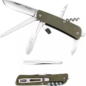 루이케 멀티 툴 나이프 M42 16 in 1 14C28N 스테인리스 블레이드 G10 핸들 접이식 전술 남성용 EDC 캠핑