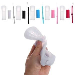 [호환품]Wii 케이스용 리모컨 교체 게임 컨트롤러 커버 실리콘 및 손목 스트랩