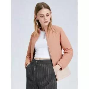 [샤트렌] 코랄핑크 데일리 투톤 배색 자켓 HCCSJP201