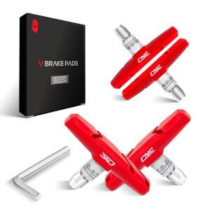 [미국배송] CNC 2쌍 자전거 V-브레이크 패드 70MM V 브레이크 블록 세트 산악/도로//MTB//사이클 림용 캔틸레버 패드 신발.