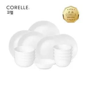 코렐 저스트화이트 한국형 4인 16P 원형 홈세트