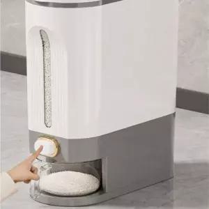 원터치 대용량 계량형 쌀통 5kg 10kg 잡곡 쌀 보관함 항아리 쌀독 밀폐용기 보관통