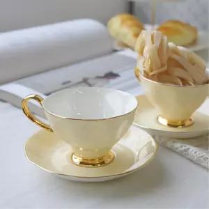 골드 파스텔 러블리 2인용 찻잔세트 커피잔선물 카페인테리어 라떼잔 감성디자인