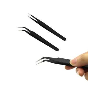 수공구 다꾸 다이어리꾸미기 조립 일자 2P 핀셋 곡선 속눈썹 공예 족