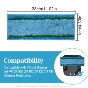 iRobot Braava Jet M6 시리즈 로봇용 분리형  패드 재사용 가능한 교체 악세서리 업그레이드 습식