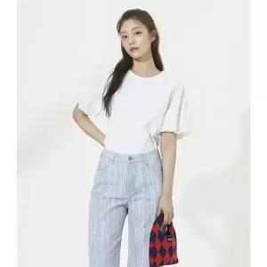 매장정품 PLASTIC ISLAND 플라스틱 아일랜드 플라스틱아일랜드 [C]레이스벌룬 소매 티셔츠 (PR2CH567) 9058