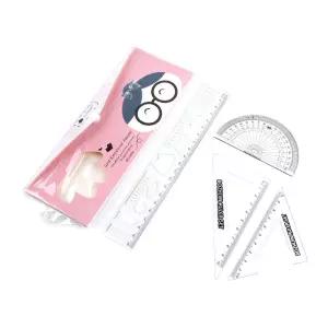 모양자 4종 세트 자세트 문구용자세트 4P자세트 삼각자 각도기 학용품자