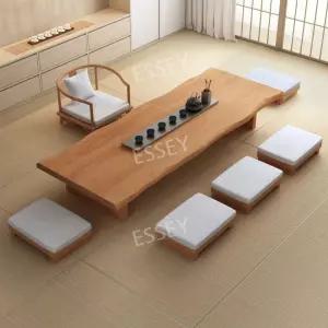 우드 의자 좌식 다도 테이블 원목 전통