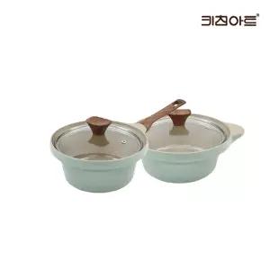 키친아트 와이즈 IH 인덕션용 세라믹코팅 냄비세트 2종E(편수18+양수20)