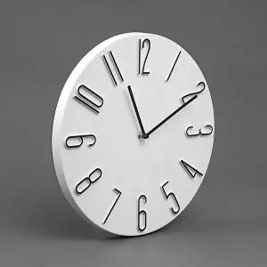 북유럽 무소음 벽시계(화이트)원형 모던 사무실벽시계 (KYR-WB9ECD4)