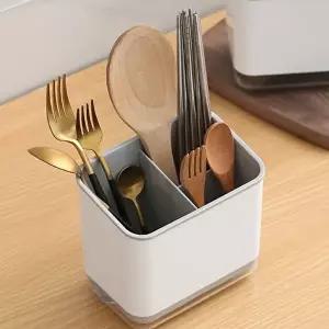 [조르지오]주방 PY19ZN39 봄 물빠짐 수저 보관 숟가락 통 데일리 분리 정