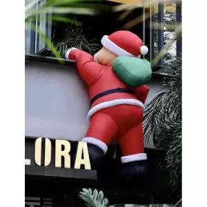 벽타는산타 풍선 크리스마스 대형인형 불빛 암벽등반