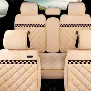 겨울 차량용 자동차 극세사 시트 쿠션 방석 커버 풀세트