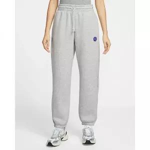 나이키 스포츠웨어 피닉스 플리스 여성 오버사이즈 하이웨이스트 그래픽 팬츠 - 퓨어 플래티넘/헤더/래피스