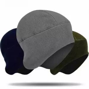 무지 극세사 후리스 방한 이중 귀도리 비니모자