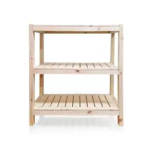 파인 우드렉 3단선반800 DIY 원목 모듈선반 정리선반