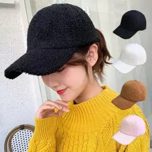 양털 뽀글이 볼캡 겨울 무지 야구모자 방한모자 4컬러
