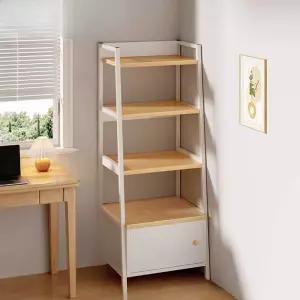 원목 사다리 선반 철제 멀바우 책장 북유럽 북타워