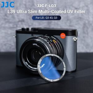 JJC 울트라 슬림 UV 차단 멀티 코팅 필터 (라이카 Q4 Q2용) 알루미늄 합금 렌즈 캡 매크로 촬영에 영향 없