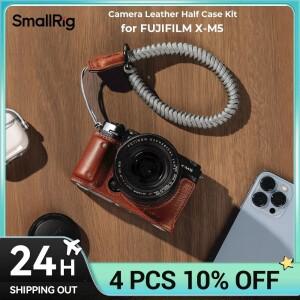 FUJIFILM X-M5 용 Smallrig 카메라 가죽 하프 케이스 키트 땋은 손목 밴드 숄더 스트랩 엄지 그립 액세서리